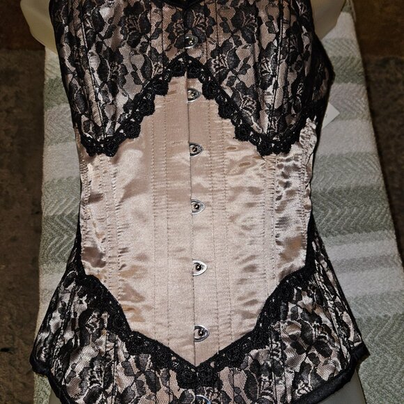 SALE! XS Tight Lacing Under Bust Steel Boned Corset ZIP PINK - Picture 13 of 16